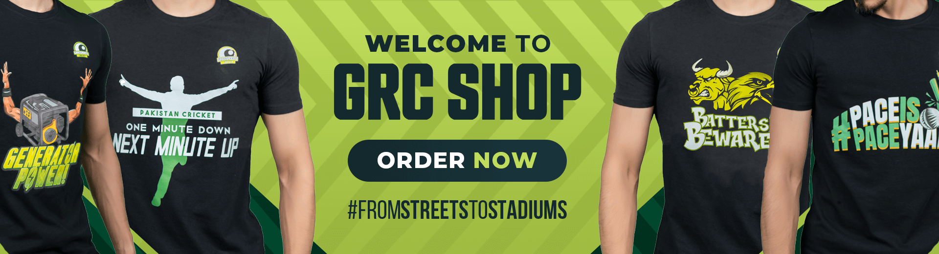 Grassroots Shop, Welcome to GRC Shop, Desktop Banner